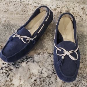 Cole Haan Grant Driver Blue Suede Driving Shoes 9.5